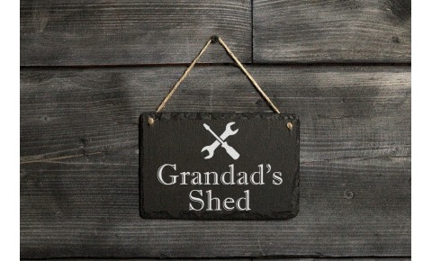 Welsh slate 'Grandad's Shed' sign